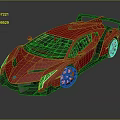 Red Sports Car With Aerodynamic Design Black Wheels And Rear Spoiler