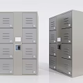Sturdy Metal Storage Lockers With Numbered Doors And Electronic Access Panel