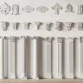 Various Styles Of Roman Columns With Ornate Capitals For Classical Interior Decor