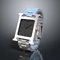 Luxury Hermes Watch With Square Dial And Silver Metal Bracelet
