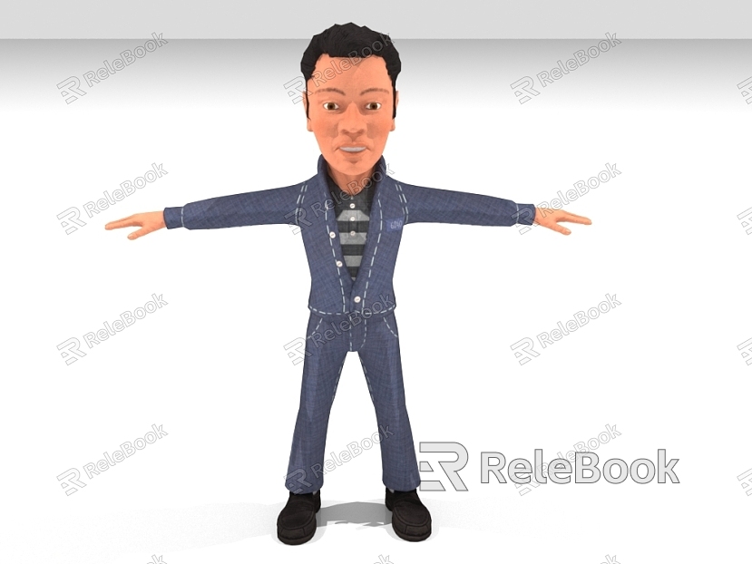 Cartoon Male Character Elvis Presley model