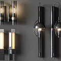 Modern Wall Sconces With Metal Frame And Glass Shade For Indoor Lighting Decor