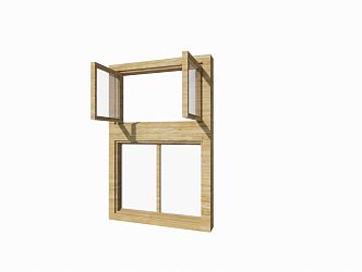 Modern casement window 3d model