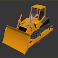 Yellow Construction Bulldozer with Tracked Undercarriage Front Blade and Operator Cab for Industrial Use