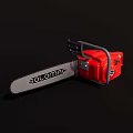 Eolomaq Red Industrial Chainsaw With Sharp Chain And Ergonomic Handle 3d model
