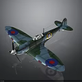 Space Themed Aircraft Model With Teal Green Body And Red Blue Emblems Design