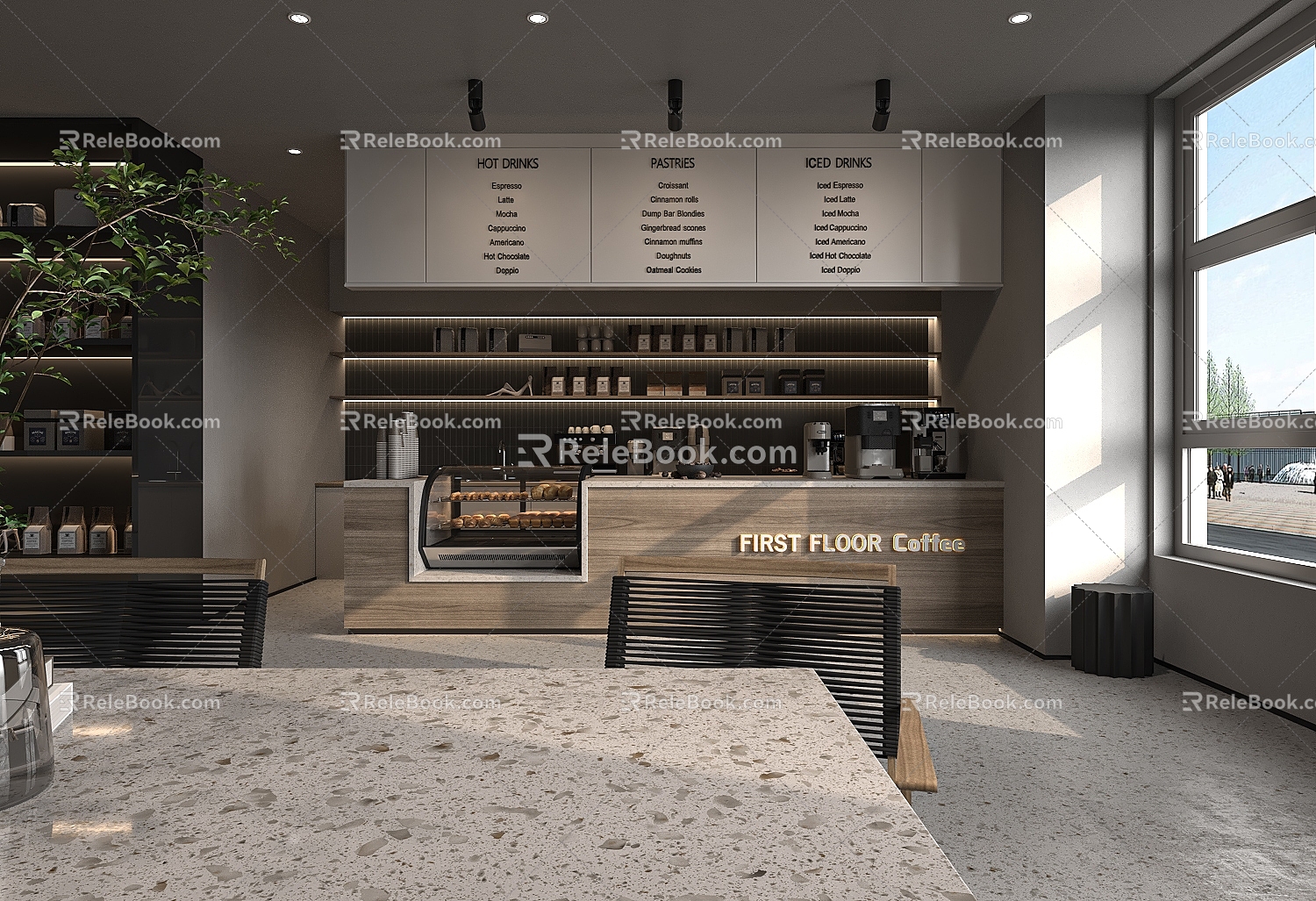 Cafe Milk Tea Shop Dessert Shop 3d model