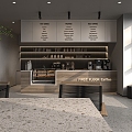 Cafe Milk Tea Shop Dessert Shop 3d model