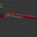 Classic Shotgun With Wooden Stock Black Barrel And Polished Metal Components