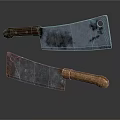 Two Vintage Kitchen Knives With Wooden Handles And Rustic Blades