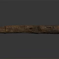 Wooden Decorative Sculpture With Natural Carved Texture And Long Shape Design