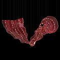 Red Wing Shaped Modern Artistic Chandelier With Illuminated LED Lights