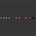Modern Design Assorted Color Pens With Red Blue Black Options And Brand Logos