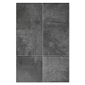 Gray Wall Design with Square Tiles and Textured Concrete Surface