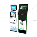Public Facility Self Service Kiosks With easyPay White Black Green Design And Touch Screen Interface