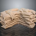 Durable Stacked Sandbags Essential Household Supplies For Emergency Flood Prevention