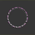 Elegant Pink Gemstone Bracelet With Shiny Polished Stones In Metal Setting Design