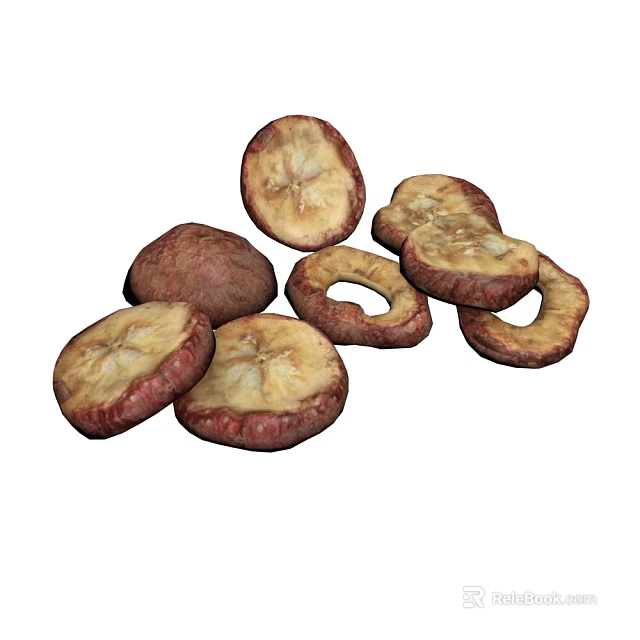 Organic Dried Banana Slices Natural Healthy Plant Based Snack Option 3d model 