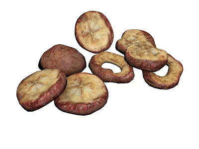 Organic Dried Banana Slices Natural Healthy Plant Based Snack Option 3d model