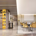 Modern reception area Multi-functional exchange area Negotiation area 3d model