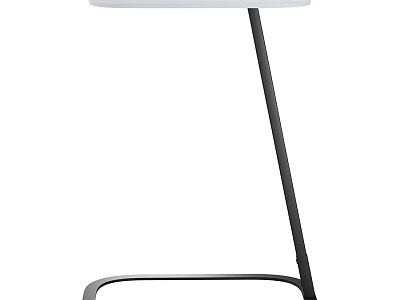 Modern Coffee Table With White Tabletop And Black Metal Frame For Living Room 3d model