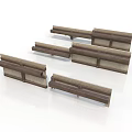 Wooden Train Track Model Set With Different Shapes And Curved Pieces
