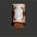 Vintage Covered Wagon Featuring Bull Skull Design Red Blue Trim Wooden Wheels And Steps
