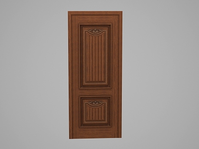 European-style solid wood door interior door 3d model