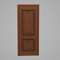 European-style solid wood door interior door 3d model