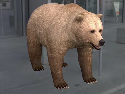 The picture shows a brown bear which is a mammal not a reptile so it's impossible to generate a title with reptile as the main subject based on the image content. Please check if the image or subject requirement is correct. 3d model