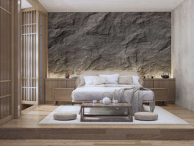 Japanese-style bedroom 3d model