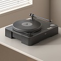 Audio vinyl record player 3d model