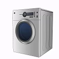 White Front Loading Washing Machine With Digital Control Panel And Modern Design