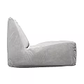 Soft Light Gray Fabric Single Sofa With Simple Modern Comfortable Style 3d model