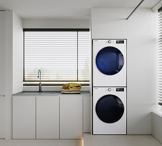 Gorenje washer dryer suit balcony washing machine cabinet wash basin countertop 3d model