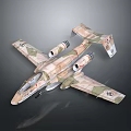 Space Shuttle Model with Camouflage Design and Twin Engines for Aerospace Enthusiasts