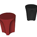Modern side corner stool 3d model