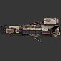 Detailed Sci-Fi Spaceship Model Featuring Mechanical Structure Weapon Components And Multi Module Design 3d model