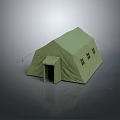 Green Camping Tent With Door Windows Pegs And Guy Ropes Setup