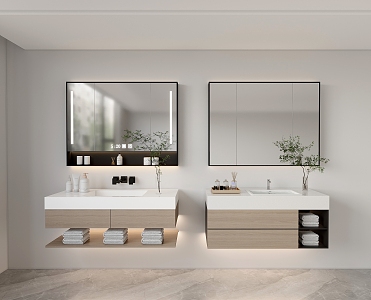 modern sink bathroom cabinet 3d model