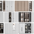 High Cabinet Wardrobe Decorative Cabinet 3d model