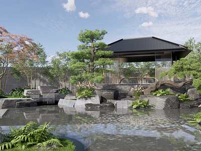 New Chinese Courtyard Landscape 3d model