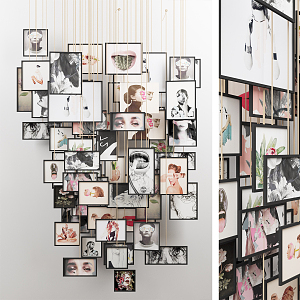 Modern photo wall 3d model