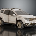 Hyundai Dacia Falling Ash Car Hummer Pickup 3d model