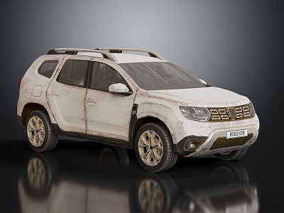 Hyundai Dacia Falling Ash Car Hummer Pickup 3d model