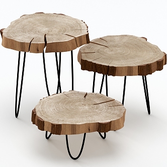 Nordic coffee table side table 3d model