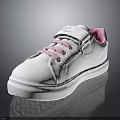 White Casual Sneakers With Pink Laces And Soft Inner Lining Design