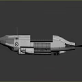 Spacecraft 3D Model With Open Yellow Hatch And Silver Gray Aerodynamic Structure