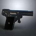 Steyr Mannlicher Wien Pistol Dark Colored Firearm With Metallic Components And Black Grip