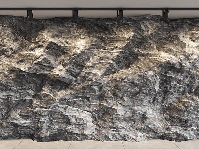 Slate stone background wall rubble stone background wall cultural stone wall industrial wind rubble stone background wall stone wall TV background 3d model